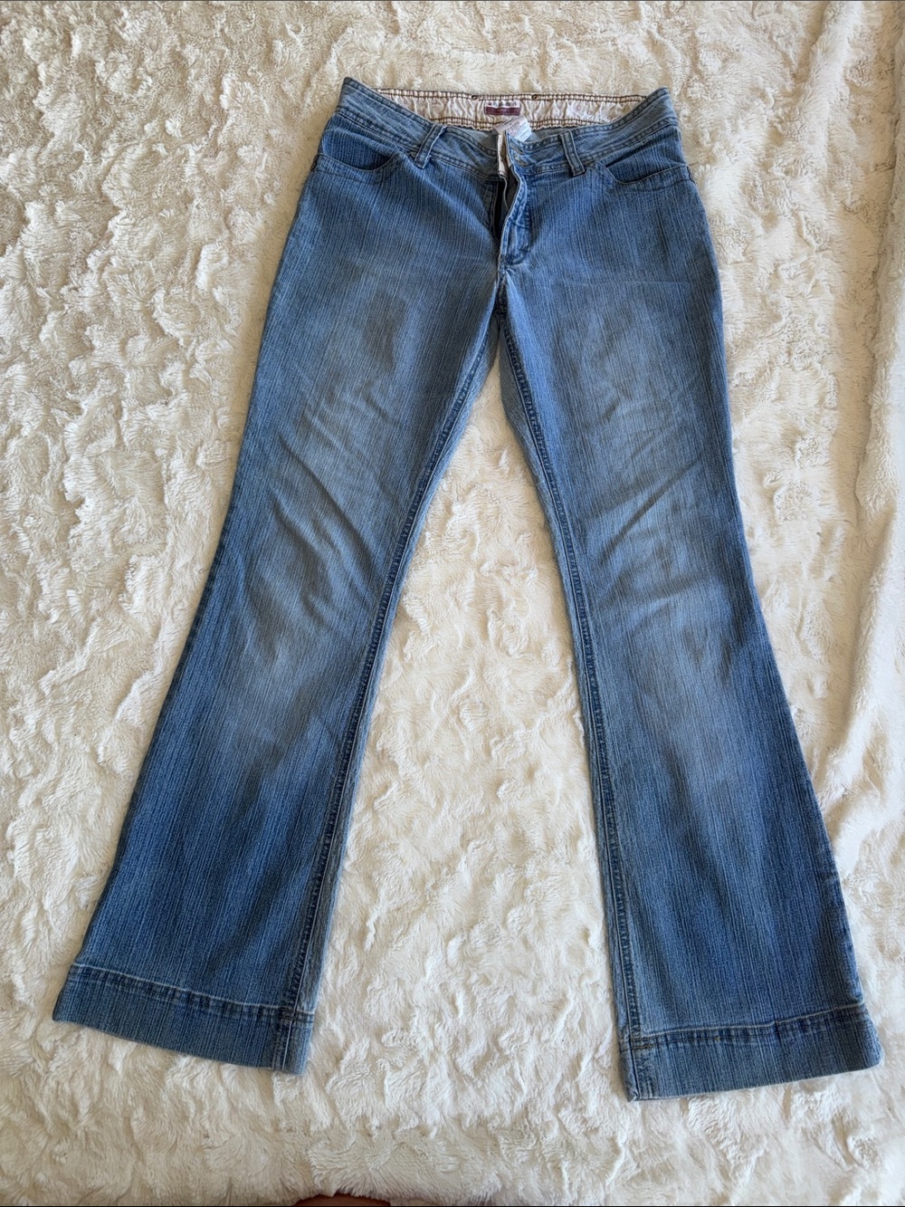 No Boundaries Medium Blue Flare Jeans - Classic Wide Leg